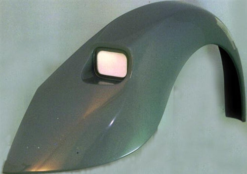 Fiberglass Rear Fender, Rectangular Tail Lights, 1 1/4" Wider, Right, RWR-12