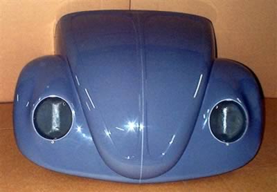 Deluxe Fiberglass Front End (1 Piece Front End), 1966 and Earlier Beetle, Early Headlight Style w/Buckets, Stock Width, BOPFE-C