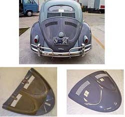 Convertible "W" Decklid With Vents, Fiberglass, 1963 and Older Beetle, ELW-1CV
