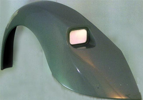 Fiberglass Rear Fender, Rectangular Tail Lights, 3" Wider, Left, RXR-13