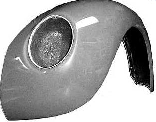 Fiberglass Front Fender, Super Beetle, Early Headlight Style (Pre 67), 2" Wider, Left, SFWSE-13