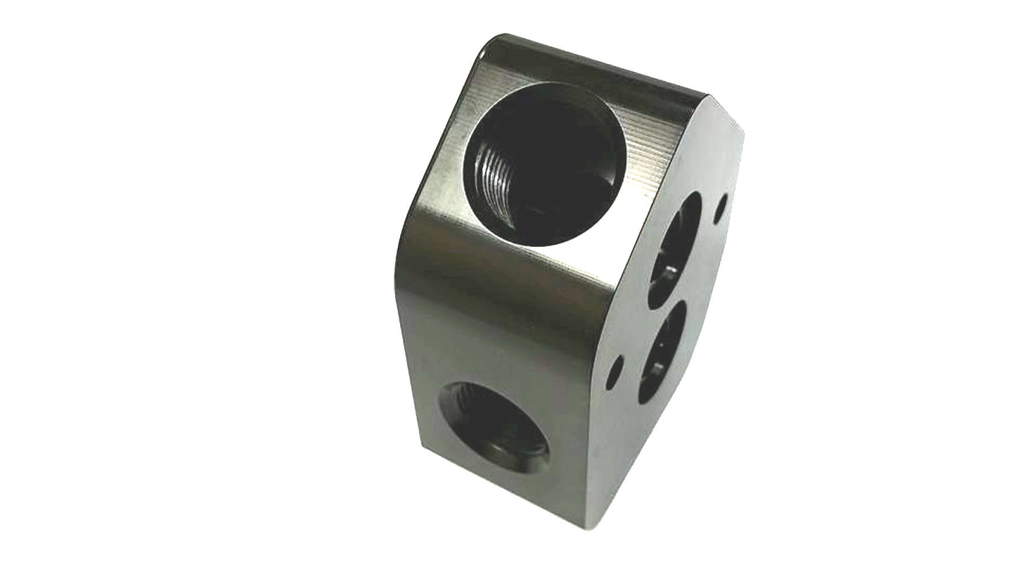 3 Port Billet Aluminum High Flow Oil Filter Block Adapter for Rotary Engines 12A, 13B, 20B.