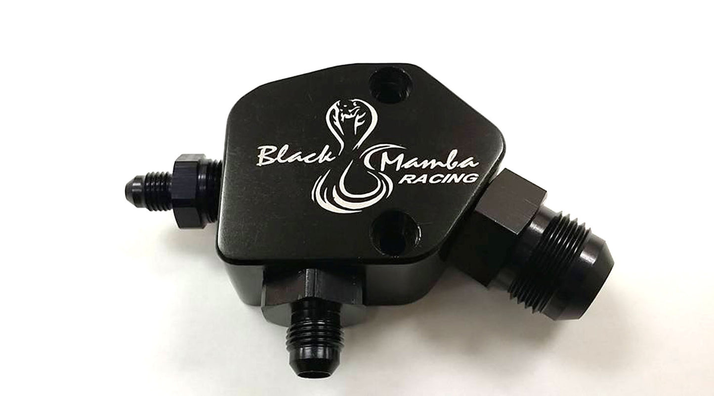 3 Port Billet Aluminum High Flow Oil Filter Block Adapter for Rotary Engines 12A, 13B, 20B.